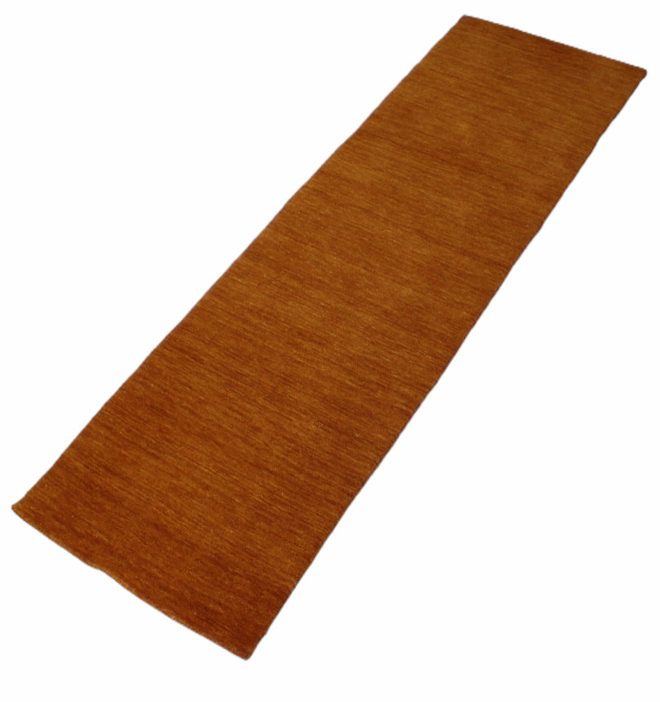 Gold Brücke 100% Wolle 75X250 cm Handgewebter Orange Teppich Orientteppich C17