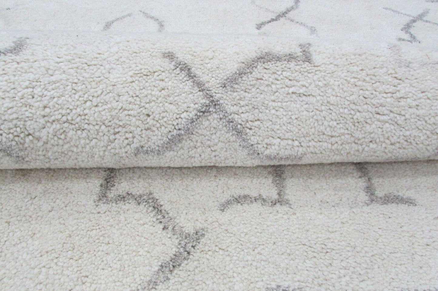 Elfenbeinfarbe Teppich 100% Wolle Beige 160X230 cm Handarbeit Handgetuftet T850