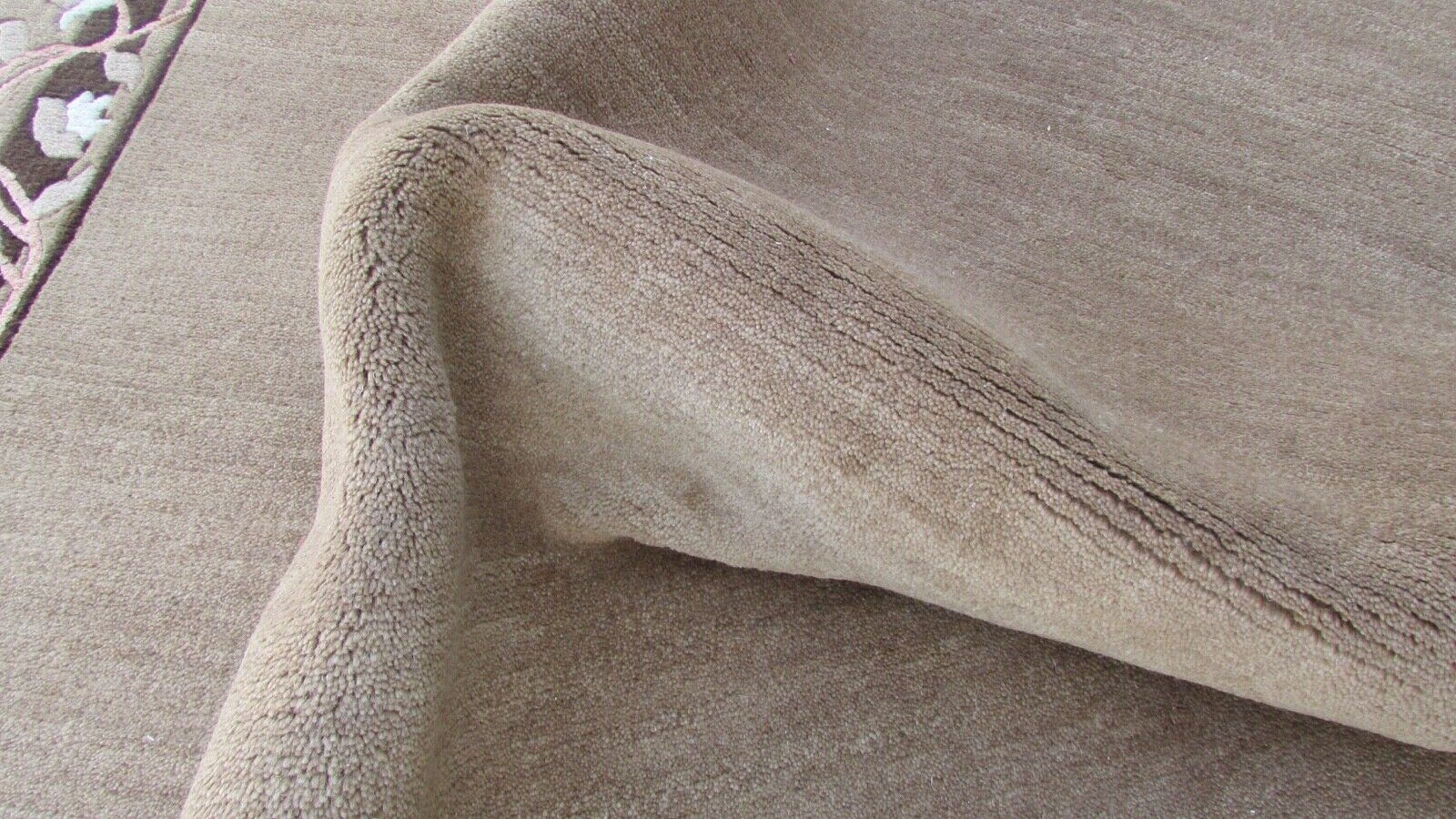 Nepal Teppich Handgeknüpft Kamel beige 100% Wolle Orientteppich 159x219 cm N-92