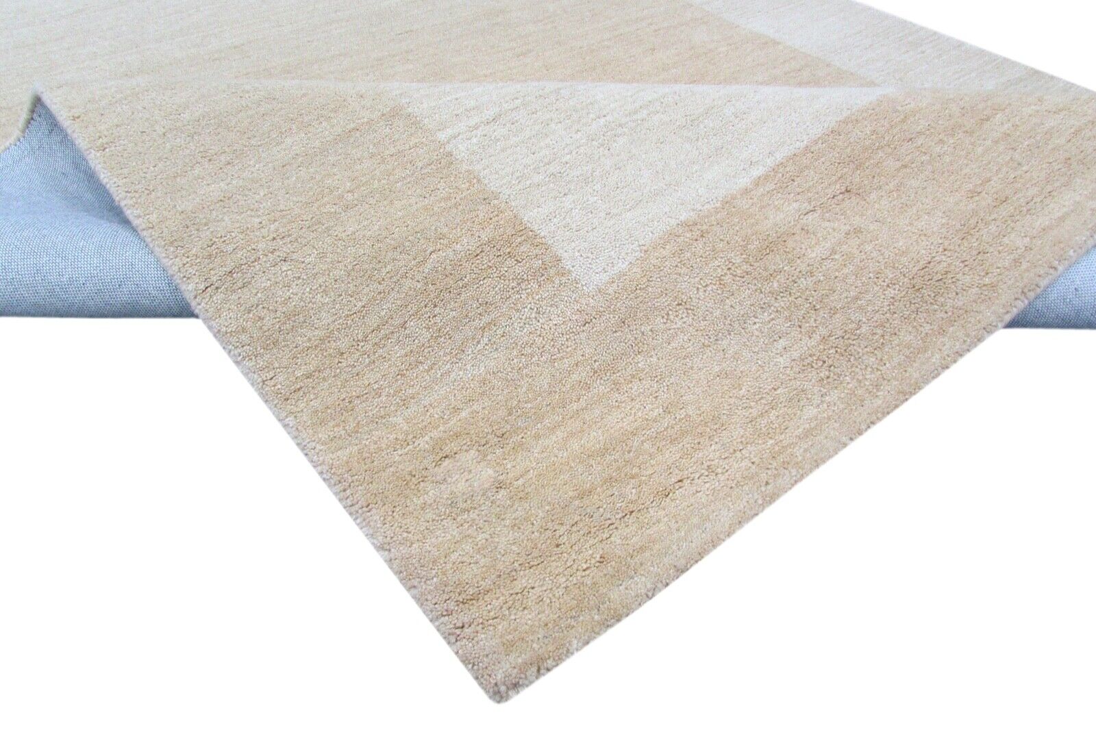 Tappeto in lana, beige, 160x230 cm, fatto a mano, 100% lana, annodato a mano, T849 