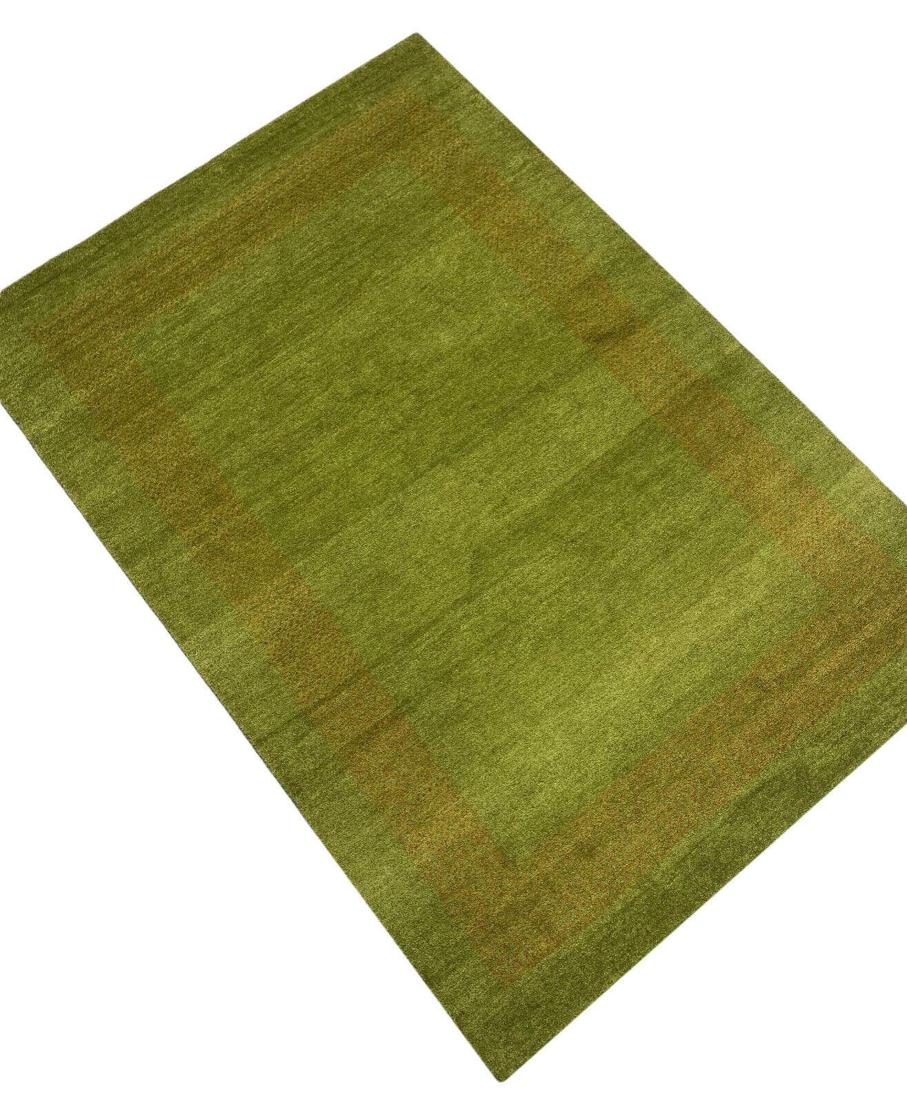 Gabbeh Teppich 100% Wolle Hell Grün Handgeknüpft 169X233 cm WR57
