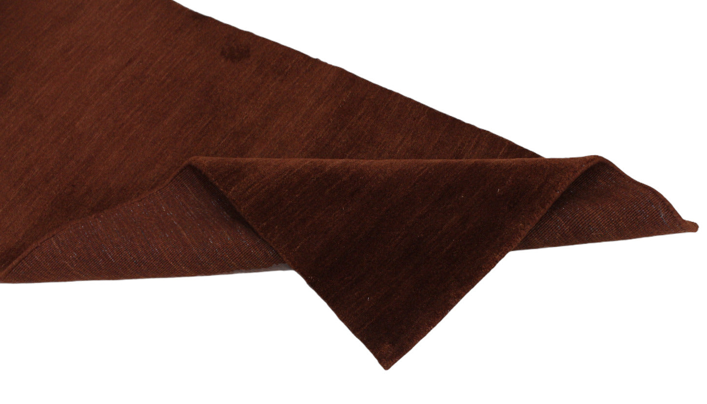 Braun Brücke 100% Wolle 75X200 cm Handgewebter Teppich Orientteppich C10