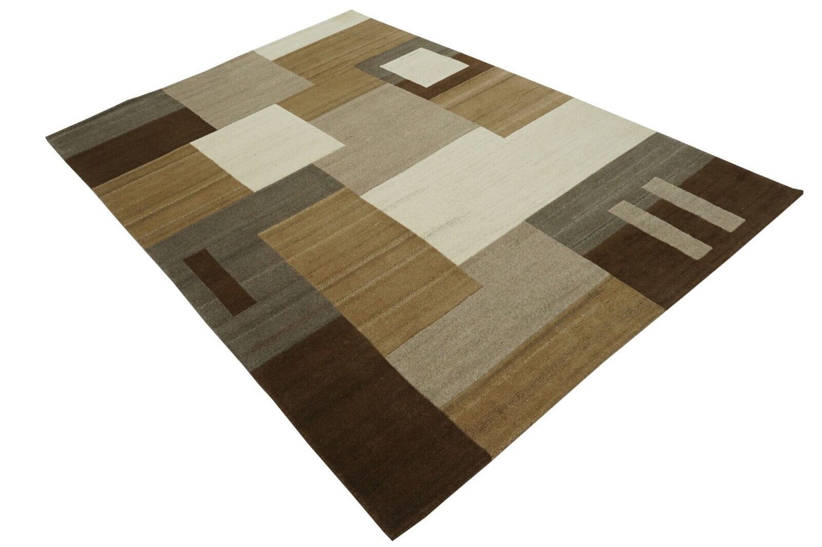 Nepal Teppich Handgeknüpft 100% Wolle Braun Beige Grau Orient 200X295 cm N771