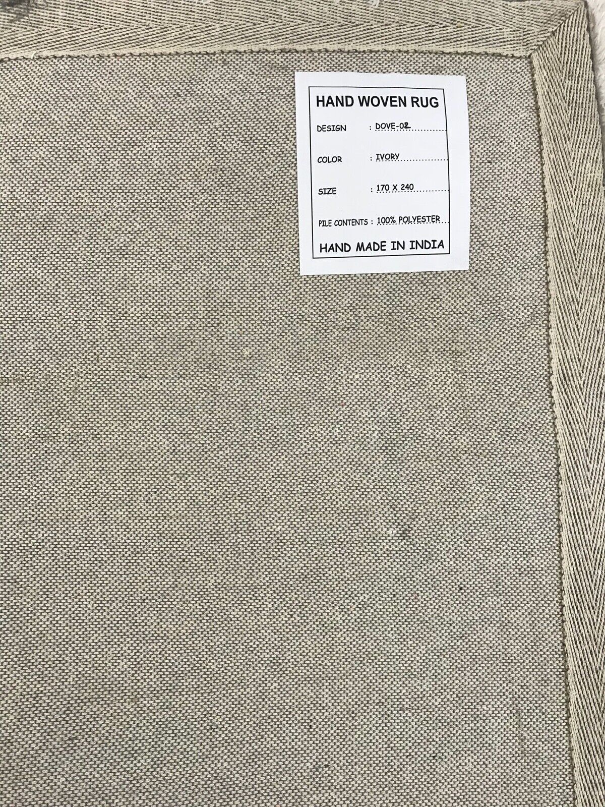 红白相间东方地毯，170 x 240 厘米，手工制作，100% 涤纶，长毛