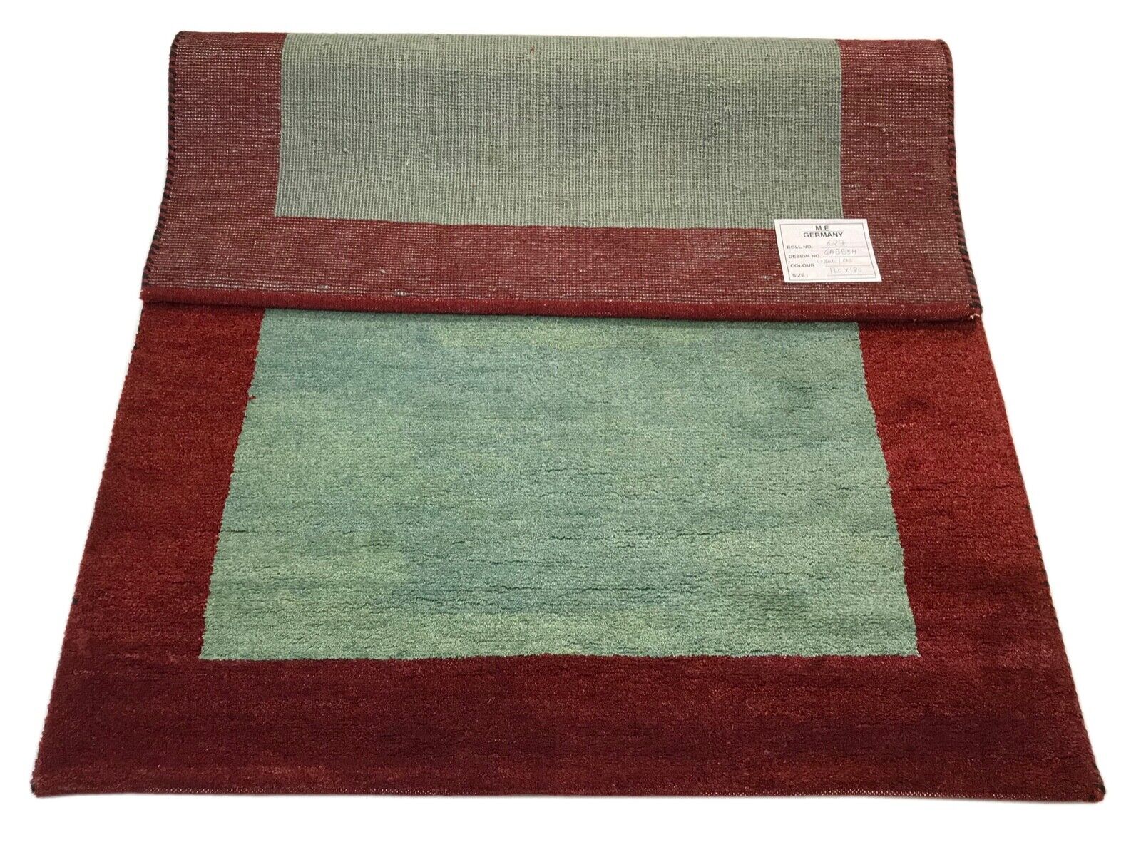 Gabbeh Teppich 120x180 cm Handgeknüpft 100% Wolle Hell Blau Rot Debbich