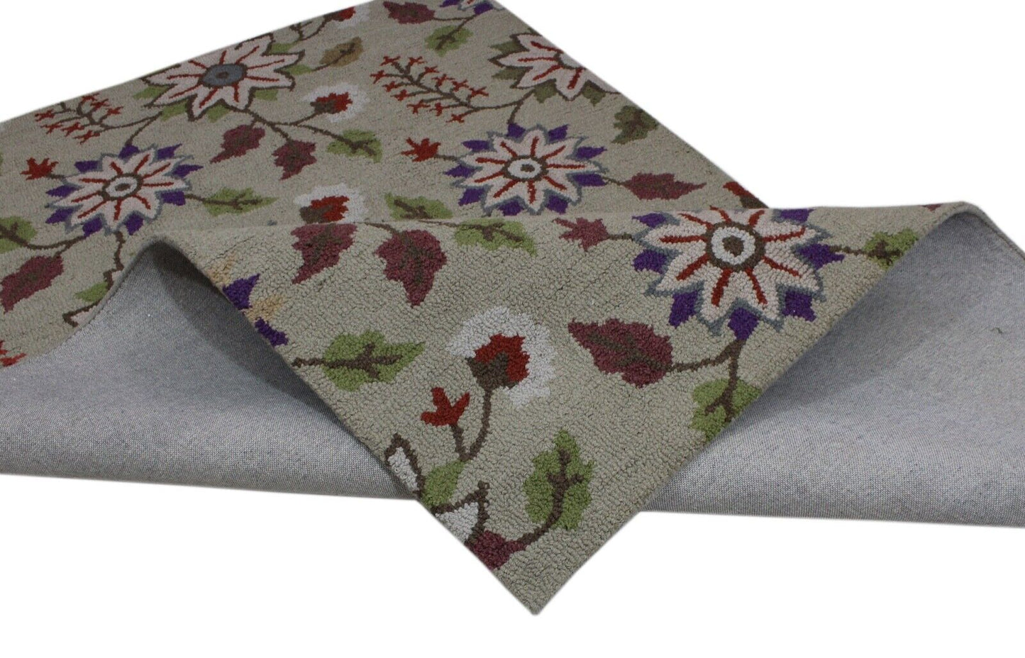 Teppich 100% Wolle Orientteppich Beige Braun 150X240 cm Handgetuftet MH946