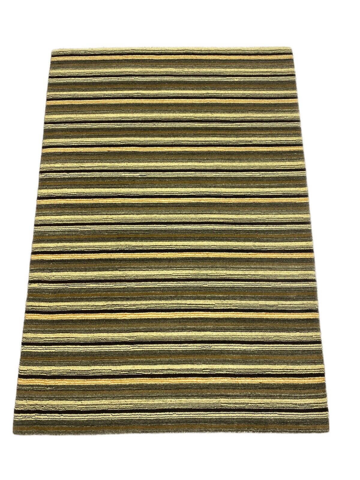 Teppich 100% Wolle Gabbeh Braun Grau Beige loom lori Handgewebt 124x180 cm S68