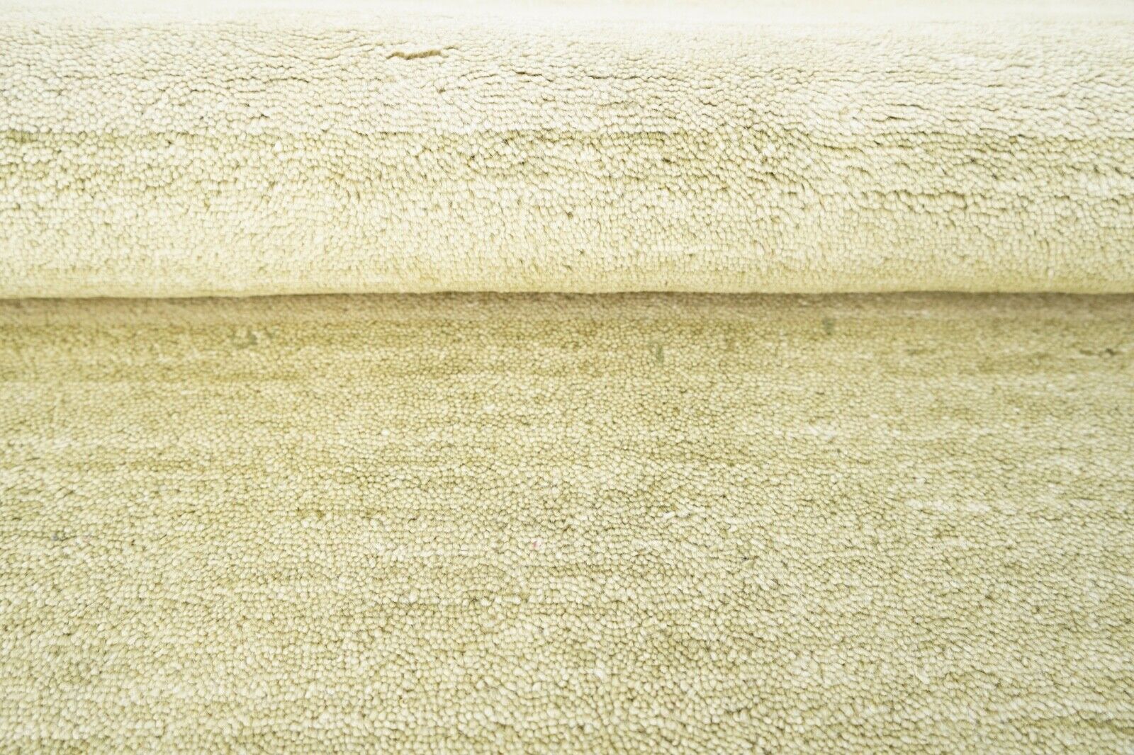 Grün Beige Teppich Handgewebt 100% Wolle 124x180 cm Orientteppich Lori Lr434