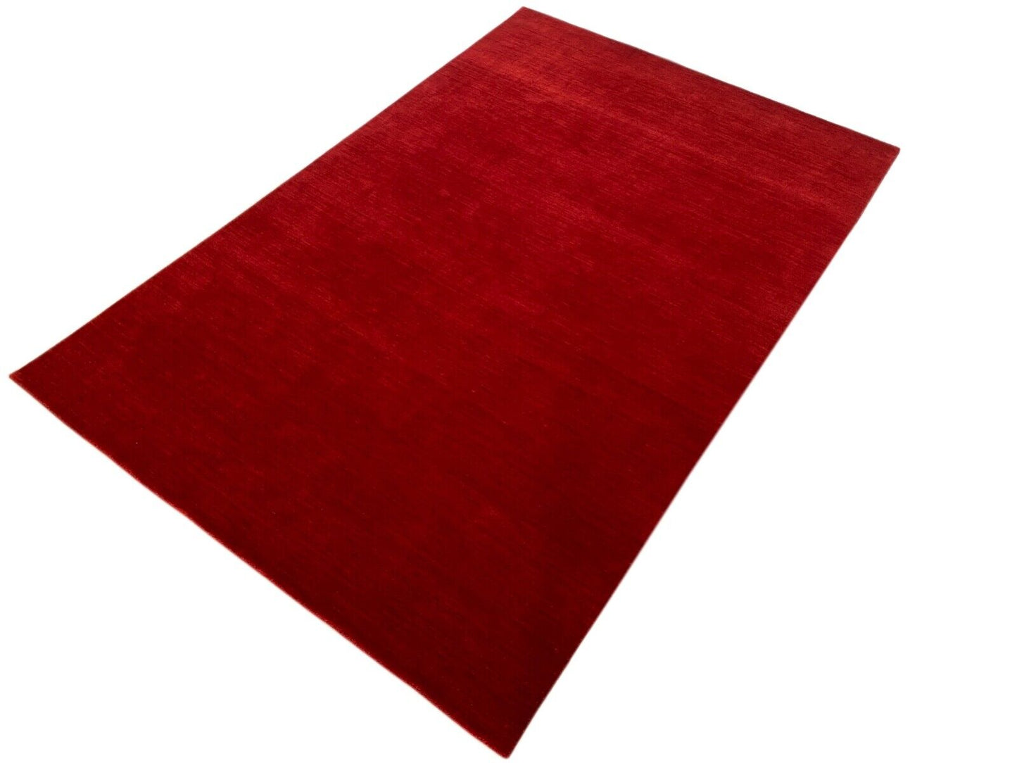 Einfarbig Deko Rot Teppich 100% Wolle 200x300 cm Handgewebt Orientteppich G-543