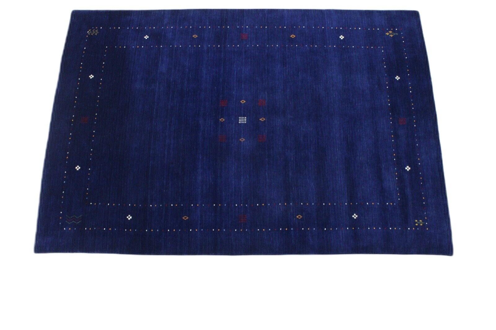 Preproga Gabbeh modra 100 % volna 160 x 230 cm ročno tkana orientalska preproga Lori WR60