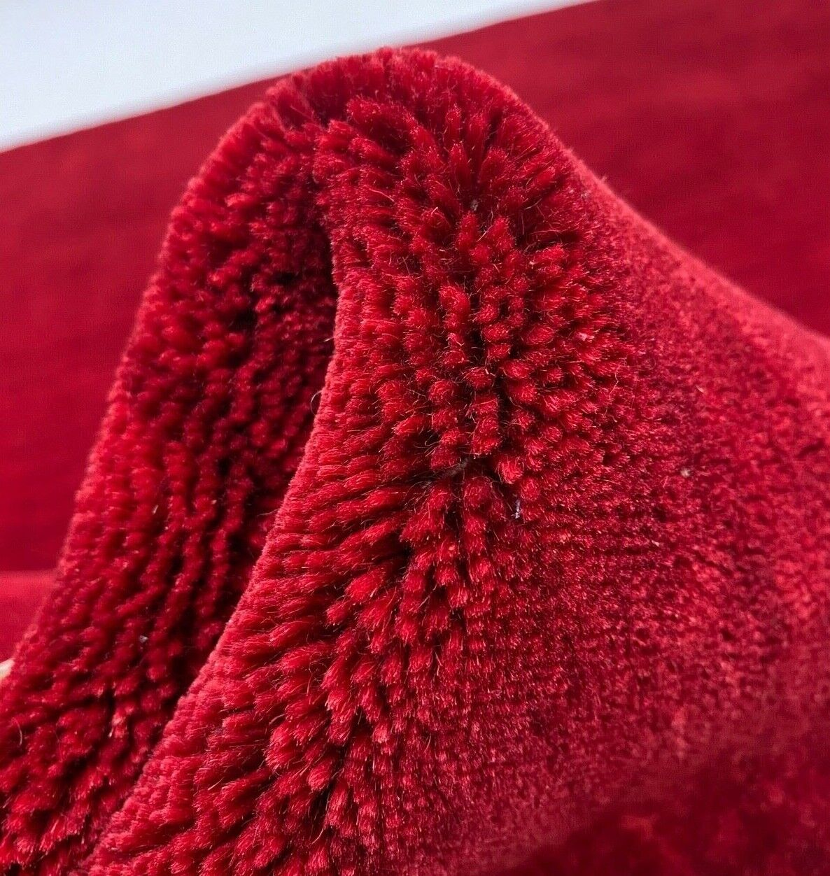 Rot Teppich 100% Wolle Gabbeh 120x180 cm Handgewebt einfarbig gefärbt G543