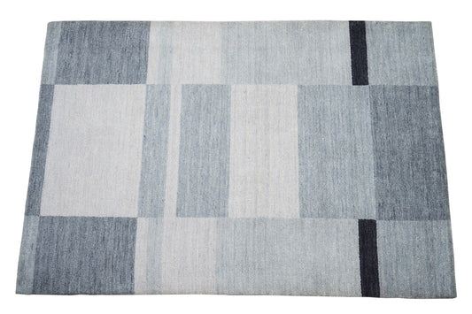 Grau Beige Teppich 120x180 cm 100% Wolle Handgewebt  Lori Buff Lr442