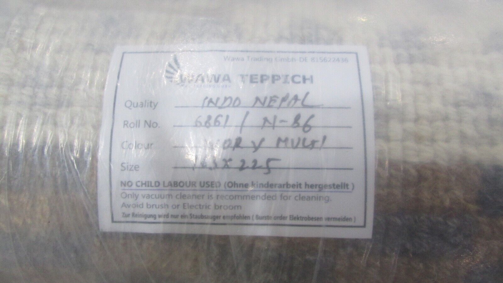 Tappeto Nepal, annodato a mano, beige/grigio, 100% lana, tappeto orientale, 163x225 cm, N-86