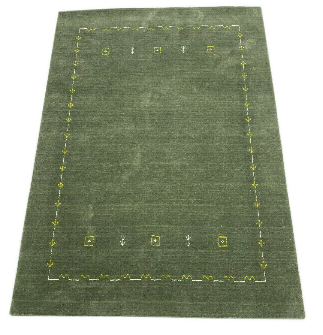 Grau Gabbeh Teppich Viskose Fine Orientteppich Handgewebt 170x240 CM