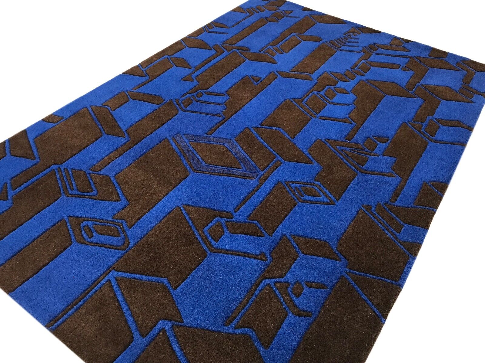 Designer szőnyeg 120x180 cm, kézzel készített, 100% gyapjú, kézzel csomózott, 3D hatású