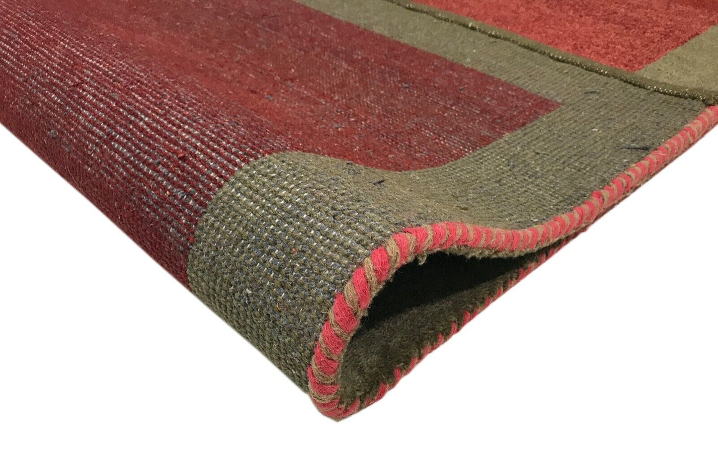 Gabbeh Teppich 120x180 cm Handgeknüpft Braun Rot Orientteppich 100% Wolle R607