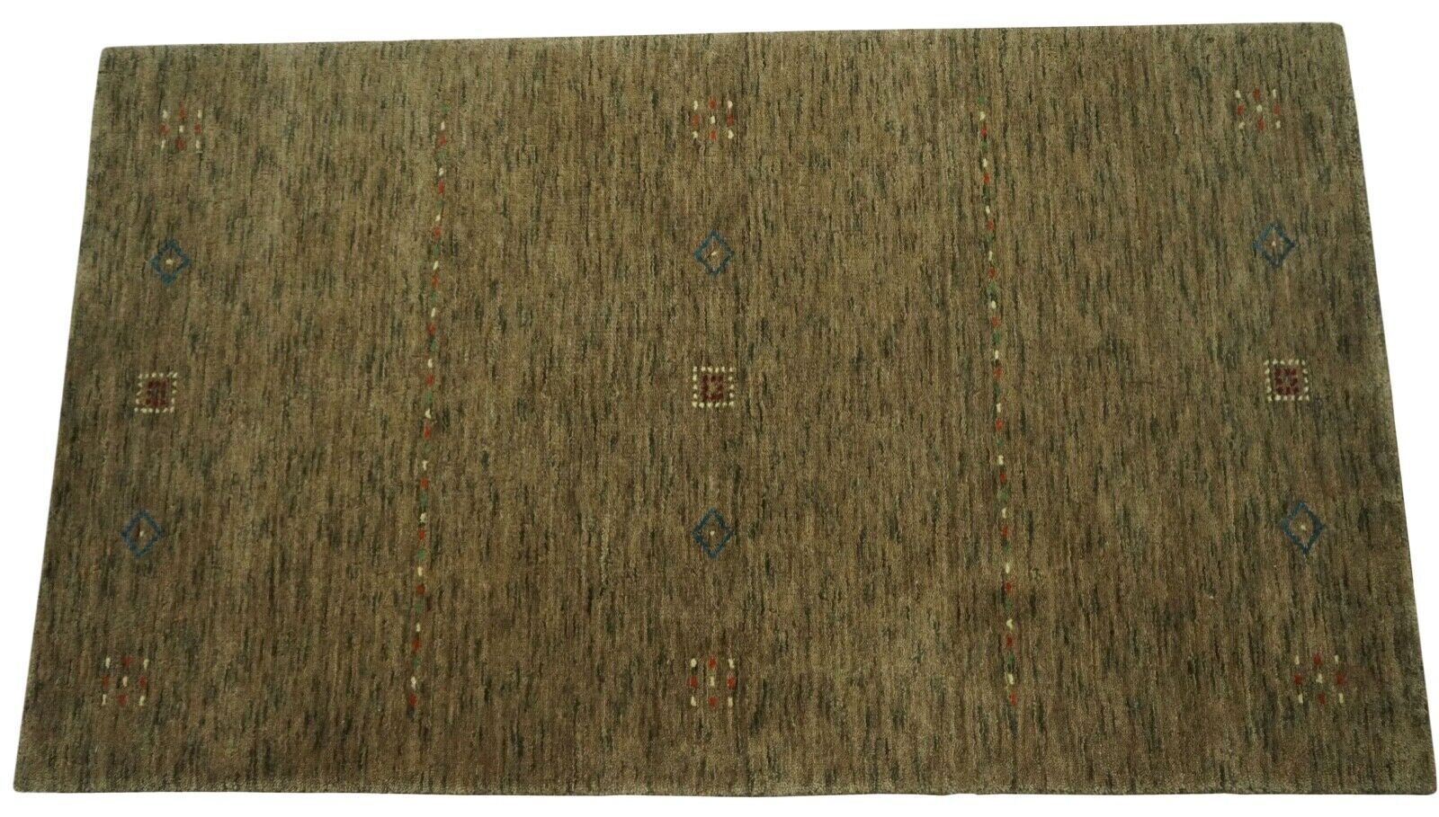 Gabbeh Beige Teppich 100% Wolle Handgewebt  90x160 cm Lori Debbich Lr709
