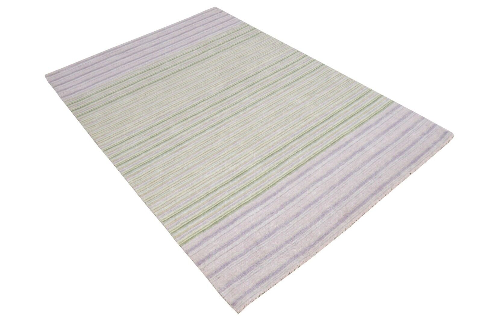 Teppich 100% Wolle Grün lila Rosa 160X230 cm Orientteppich Handgetuftet HT296