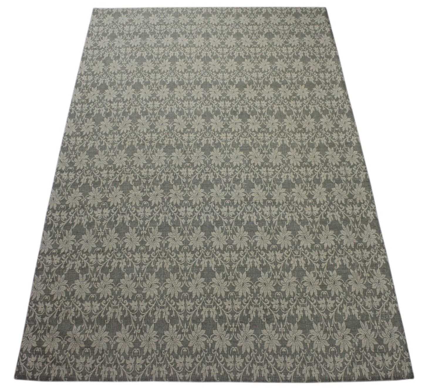 Teppich Flachgewebe Beige Hell Gold Viskose Baumwolle 155x240 cm Jacquard JST18