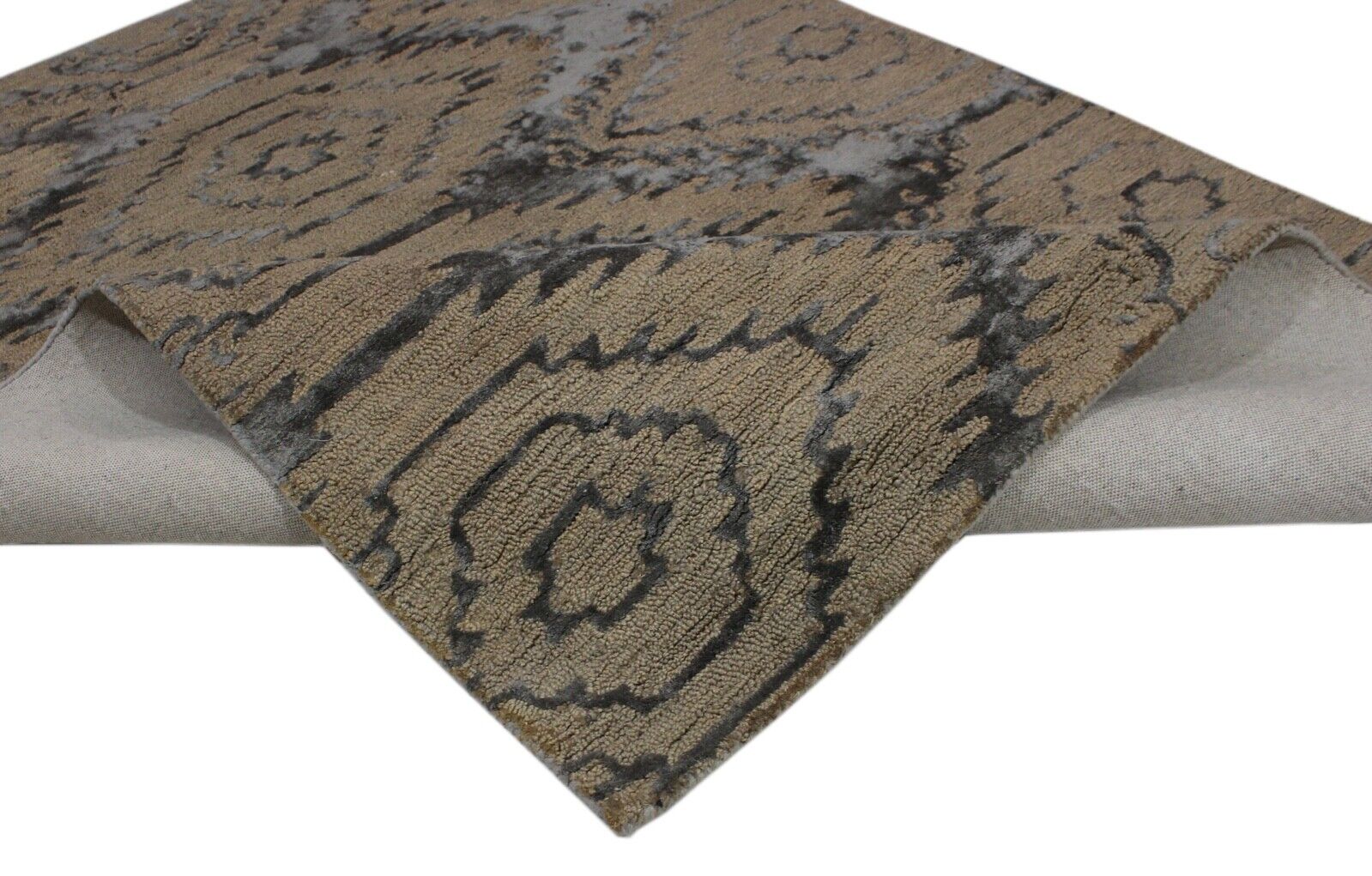 Orientteppich Wolle Viscosa Teppich 160X225 CM Handarbeit Handgetuftet R25