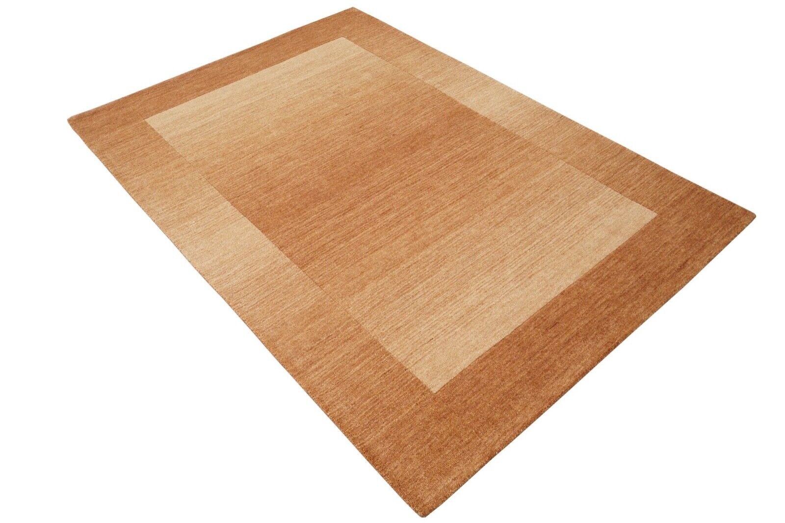 Gold Teppich 100% Wolle Beige 160X230 cm Orientteppich Handgetuftet HT247