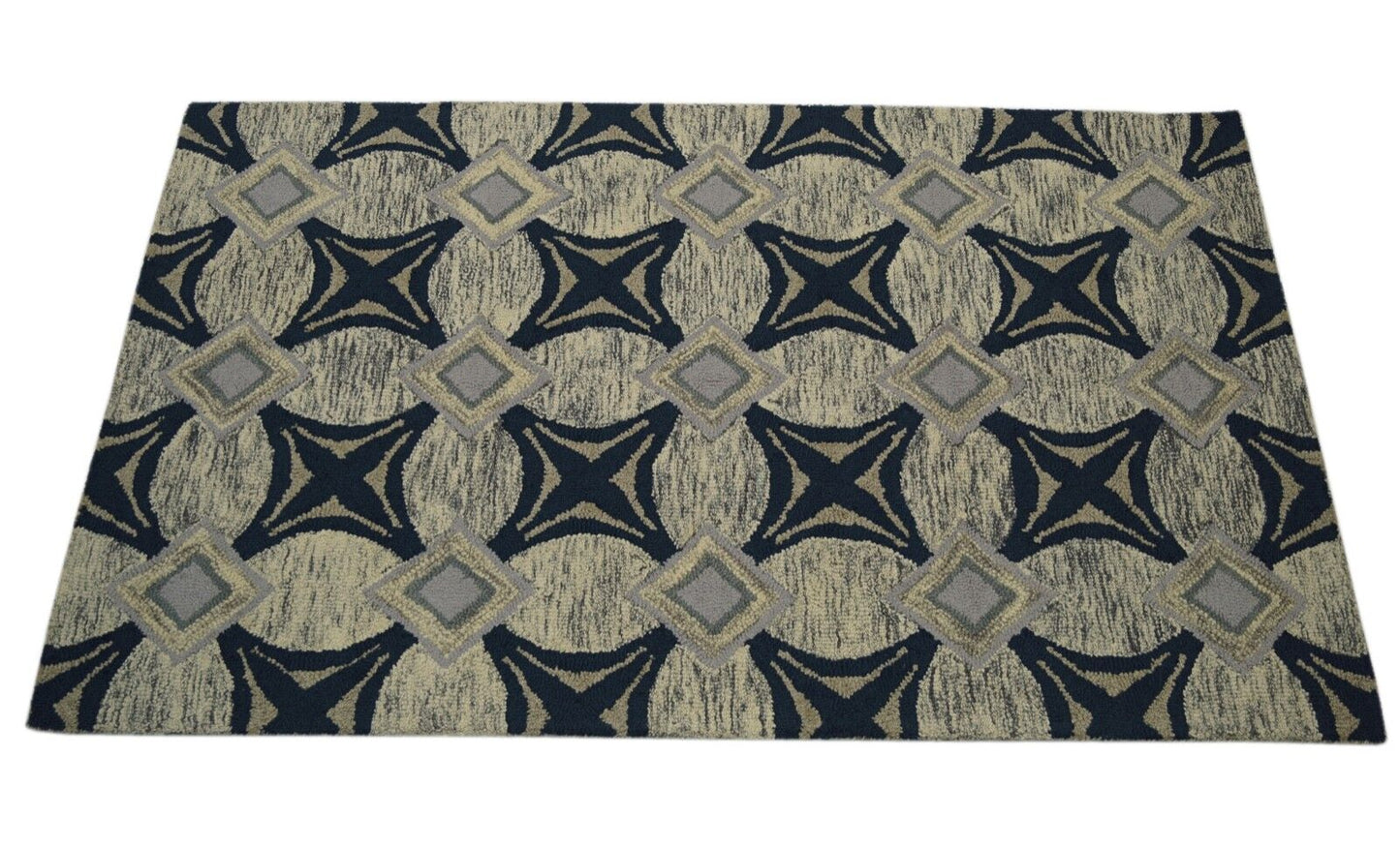 Designer Teppich 150X240 CM Handarbeit 100% Wolle Orient Handgetuftet Loop MH876