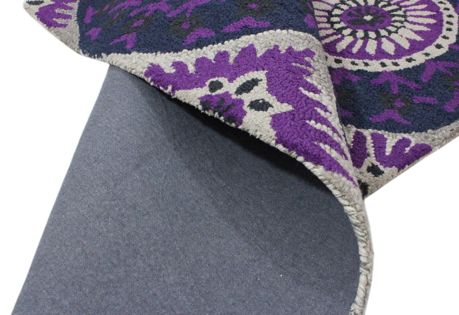 Teppich 100% Wolle Lila Beige Orientteppich 150X240 cm Handgetuftet MH955