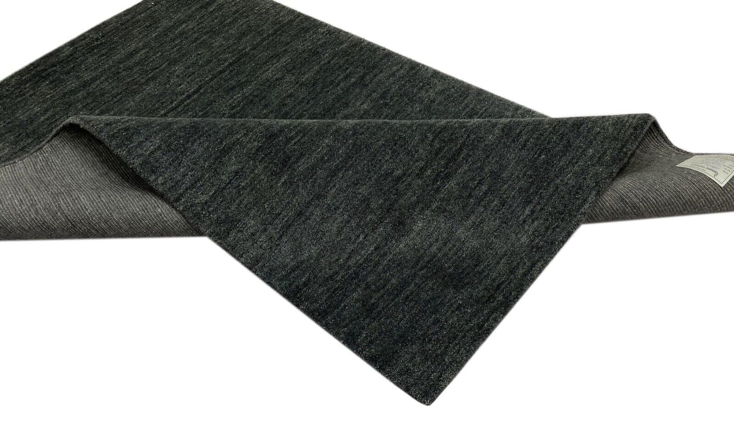 Gabbeh Teppich Schwarz 100% Wolle Handgewebt Orientteppich 122x171 cm WR119
