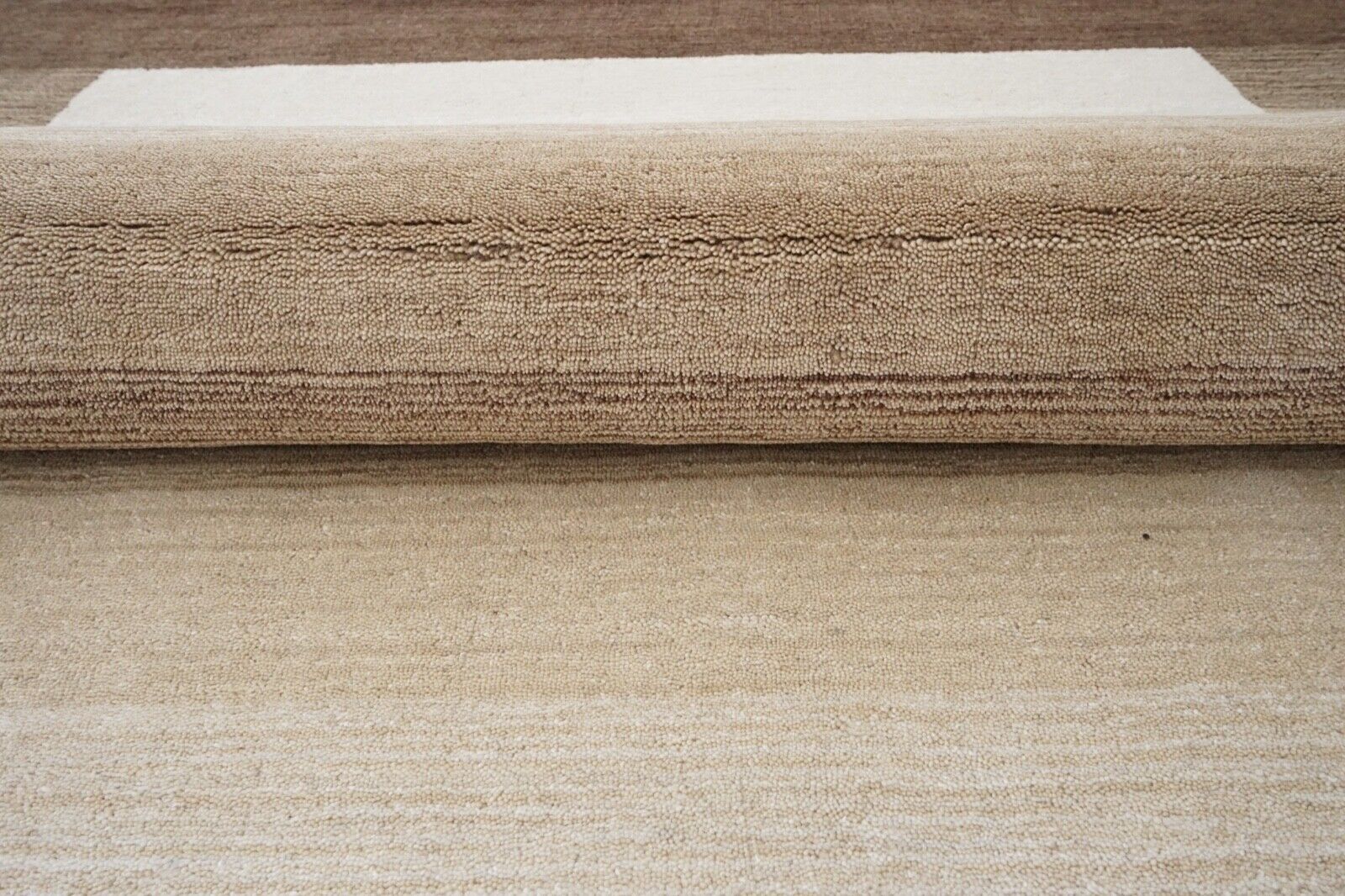 Teppich 100% Wolle Braun Beige 160X230 cm Orientteppich Handgetuftet HT312