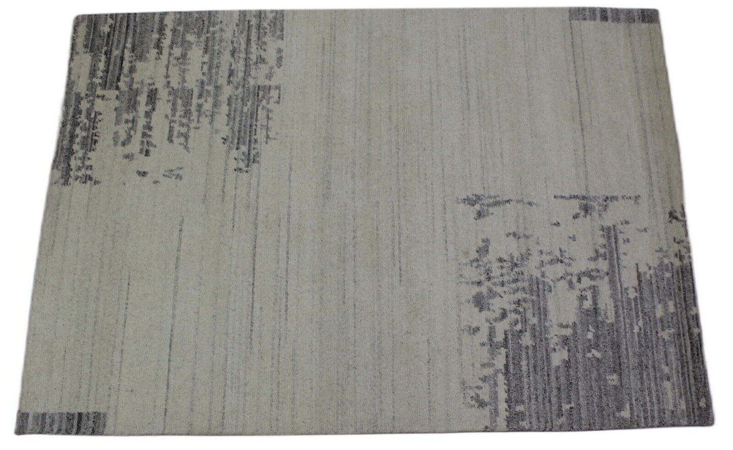 Orientteppich Nepal Teppich Handgeknüpft Beige Grau 100% Wolle 162x230 cm N-36