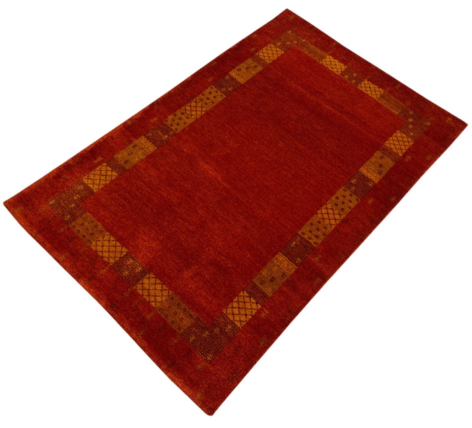 Handgeknüpft Rot Rust Teppich 200X300 cm 100% Wolle Orientteppich 5,2 kg Pro qm