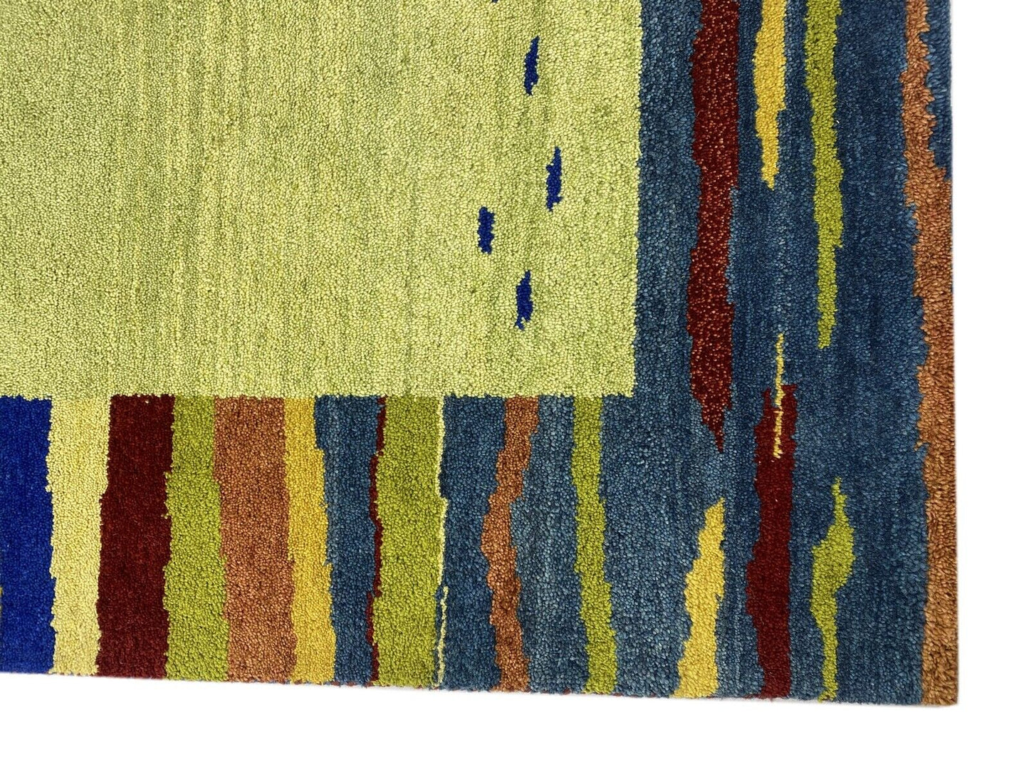 Gabbeh Teppich 100% Wolle Pista Hell Grün Handgeknüpft 170X240 cm WR33