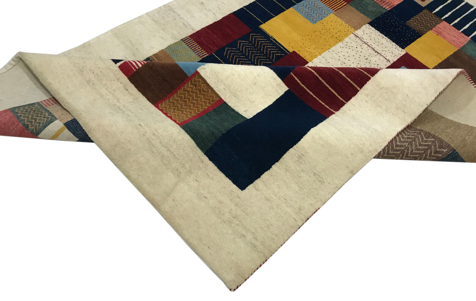 Gabbeh Teppich Naturfarben beige 170X249 cm 100% Wolle Handgeknüpft Hochwertiger