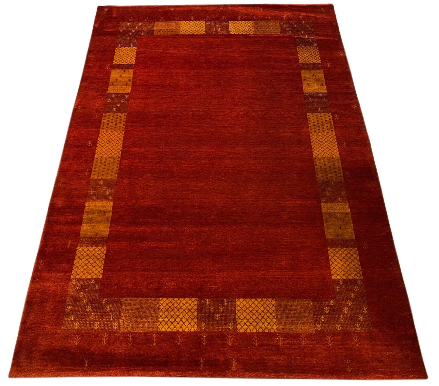 Handgeknüpft Rot Rust Teppich 200X300 cm 100% Wolle Orientteppich 5,2 kg Pro qm