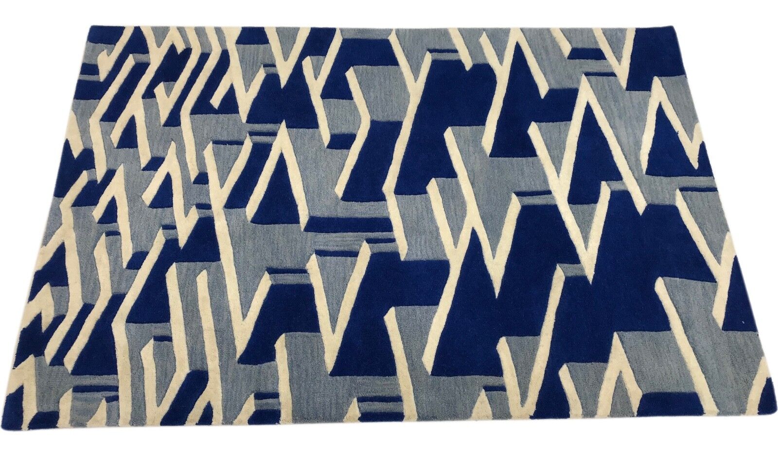 Tapis design 120x180 cm, fait main, 100% laine, tufté à la main, effet 3D