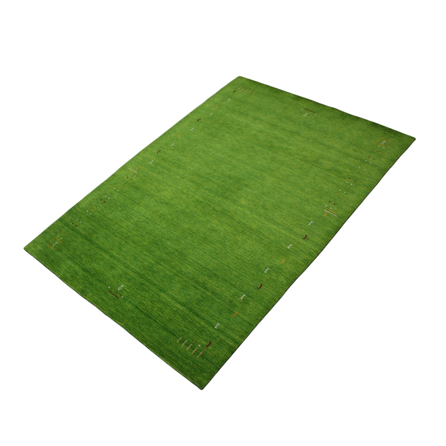 Grün 100% Wolle Gabbeh Teppich Loom Handgefertigt Orientteppich 200x300 cm WR117