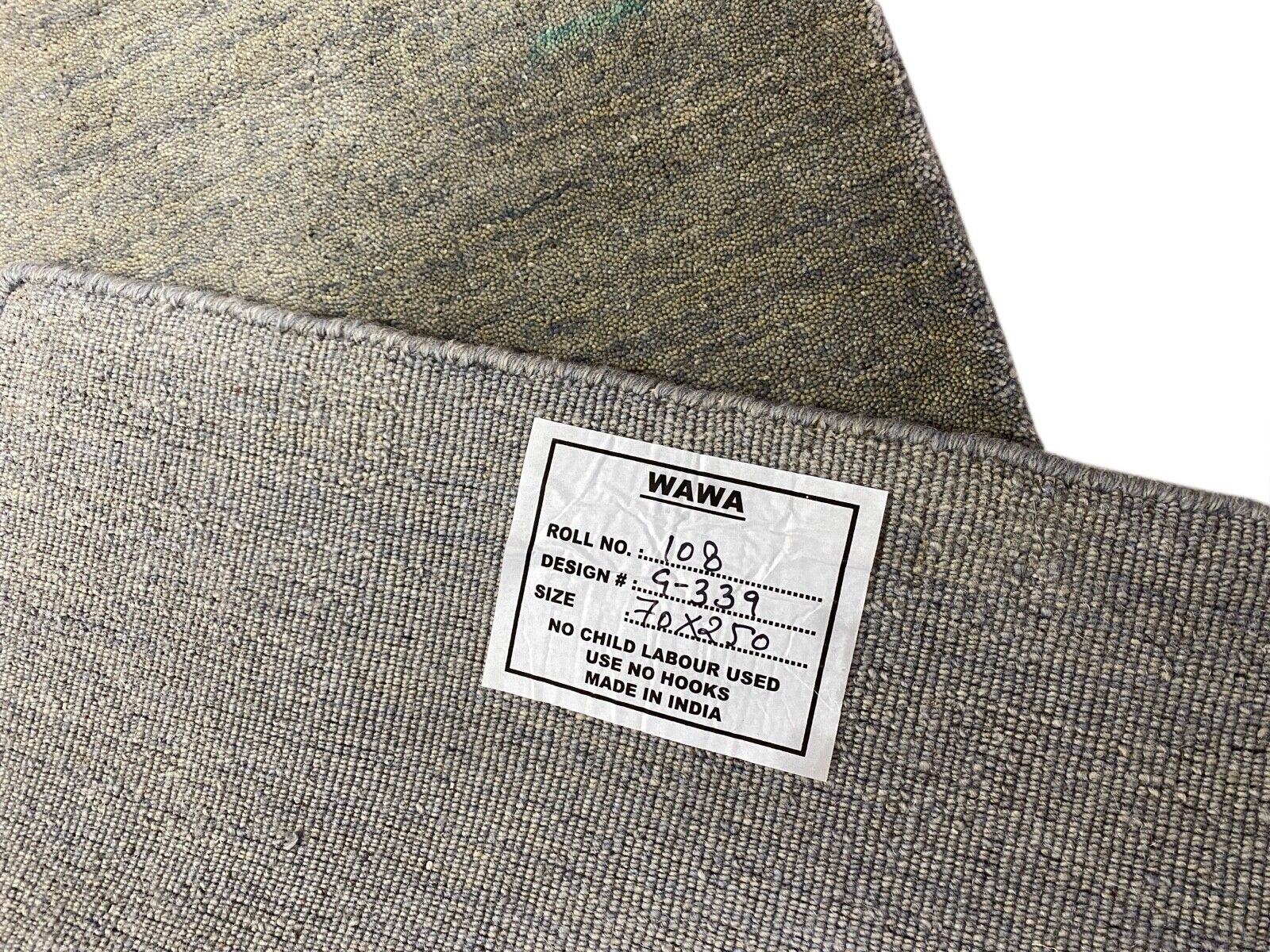 Orientteppich Läufer Gabbeh Loom Handgewebt Teppich 100% Wolle 70X250 cm G-339