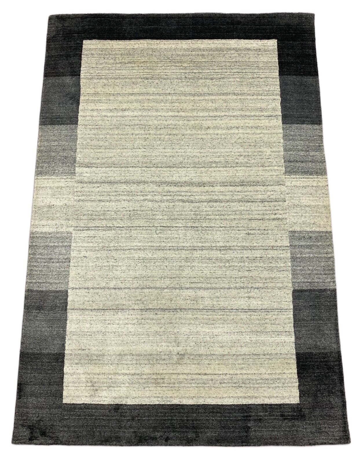 Teppich 100% Wolle Grau Beige Gabbeh lori Handgewebt 120x180 cm dp Garn S21