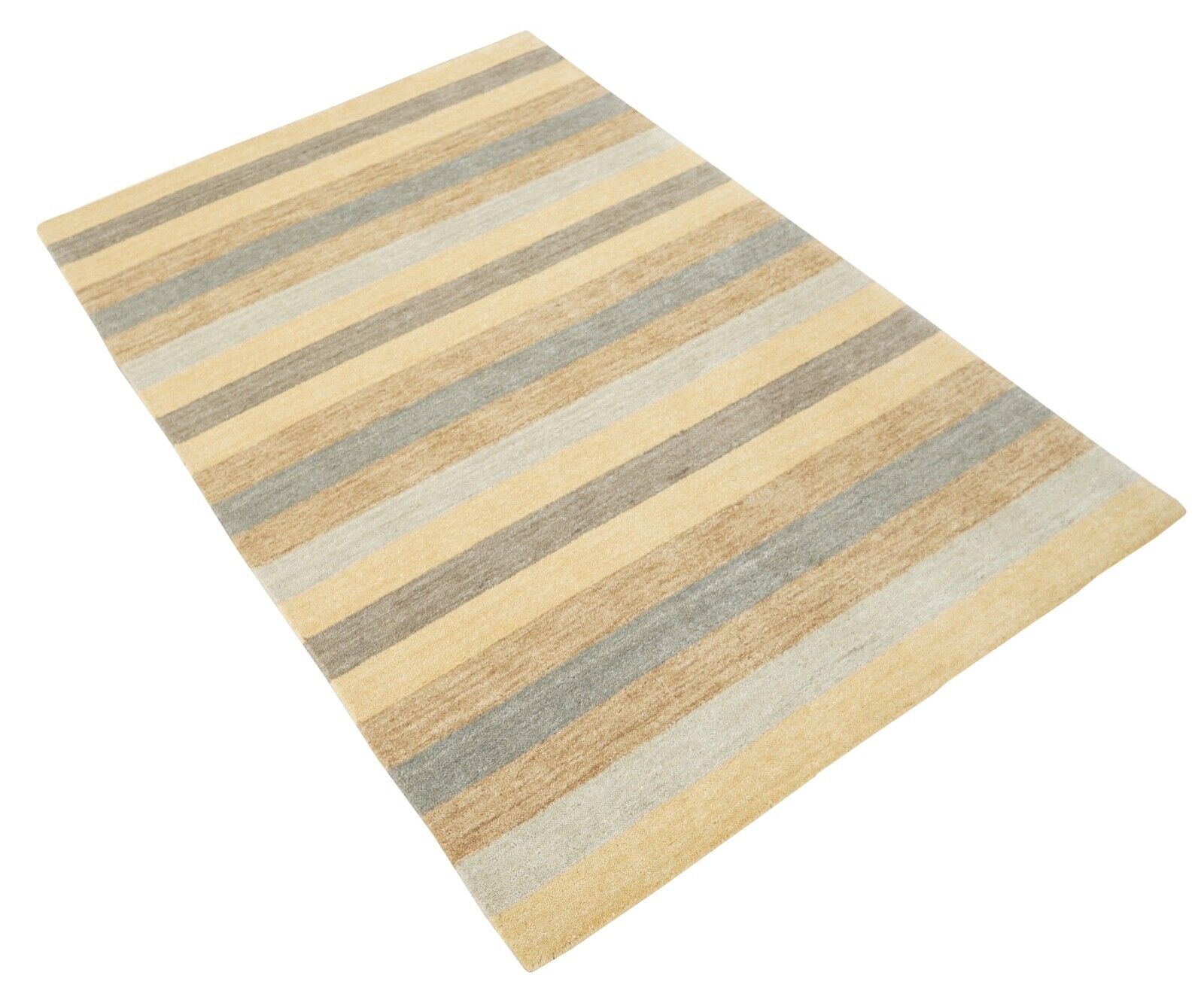 Teppich Gold Braun Handgewebt 100% Wolle 121x184 cm Orientteppich Lori Lr431