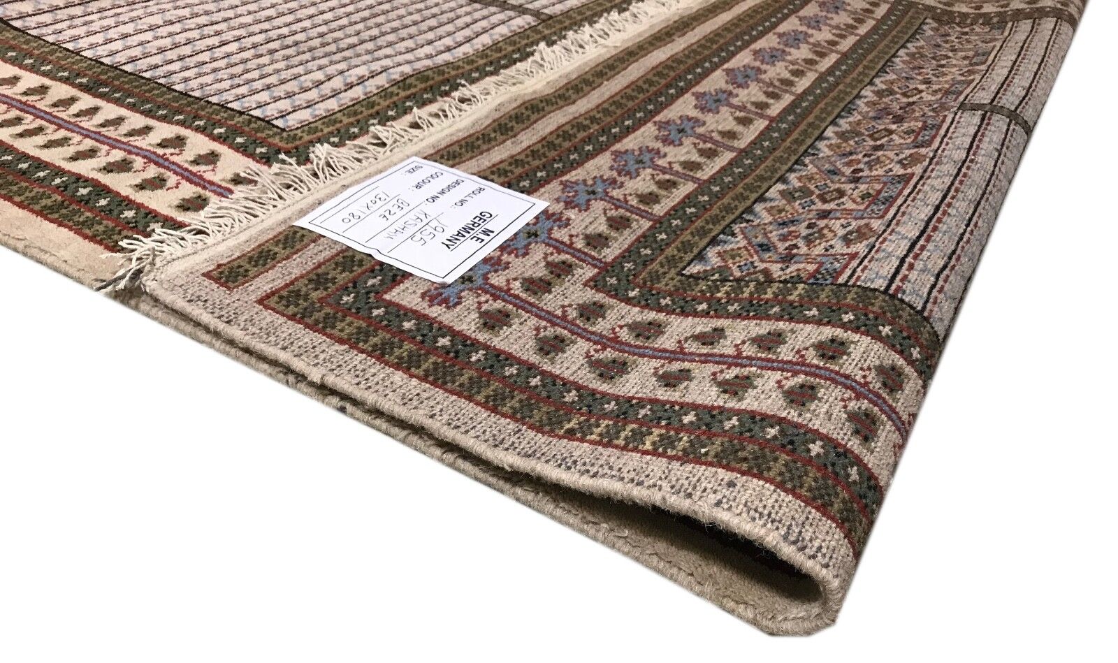 Orientteppich Teppich 100% Wolle Beige Handgeknüpft Kashan 158x220 cm