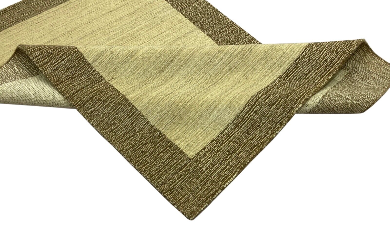 Gabbeh Teppich 100% Wolle Beige Braun loom lori Handgewebt 120x178 cm S82
