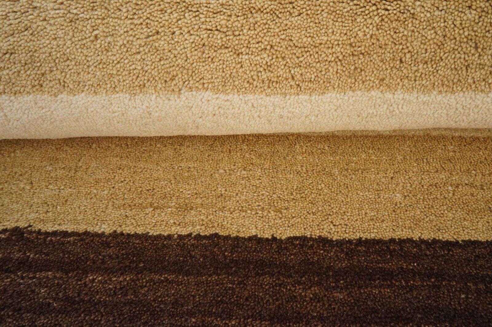 Braun Beige140X200 cm Teppich 100% Wolle Orientteppich Handgetuftet HT599