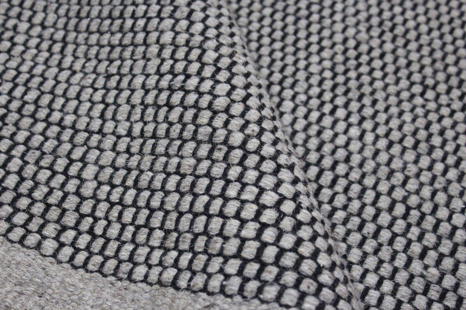 Grau Wohnzimmer 100% wolle Teppich Flachgewebe Bunt 170x240 cm Kilim Handgewebt